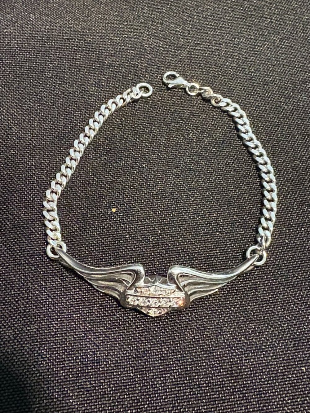 HARLEY DAVIDSON BLING BAR & SHELD WING BRACELET